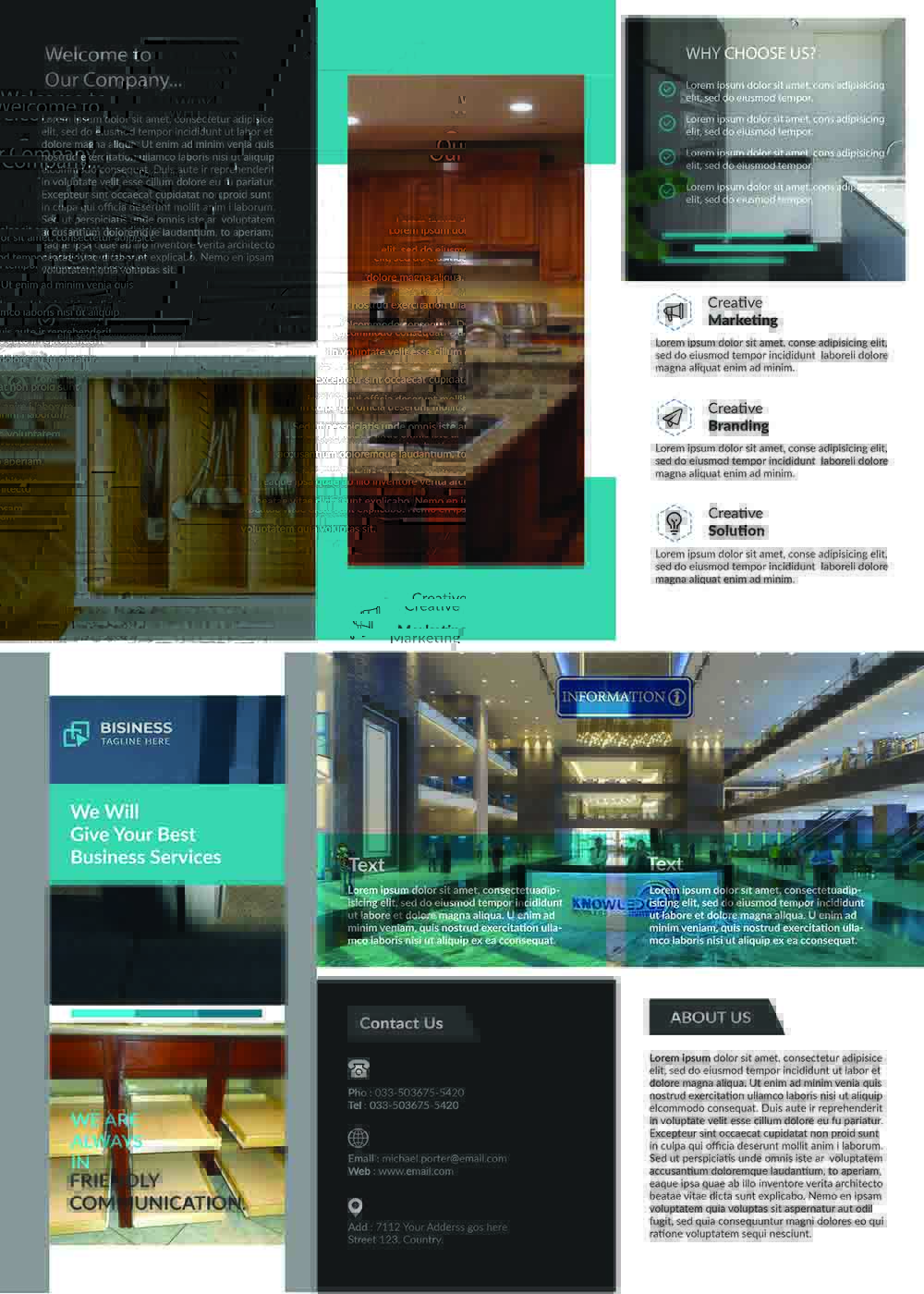 Brochure Design by Crazyphics 2 for Cabinets Organized by Handle It | Design #20160786