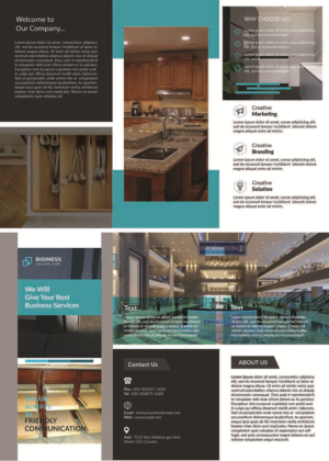 Brochure Design by Crazyphics 2 for Cabinets Organized by Handle It | Design #20160786