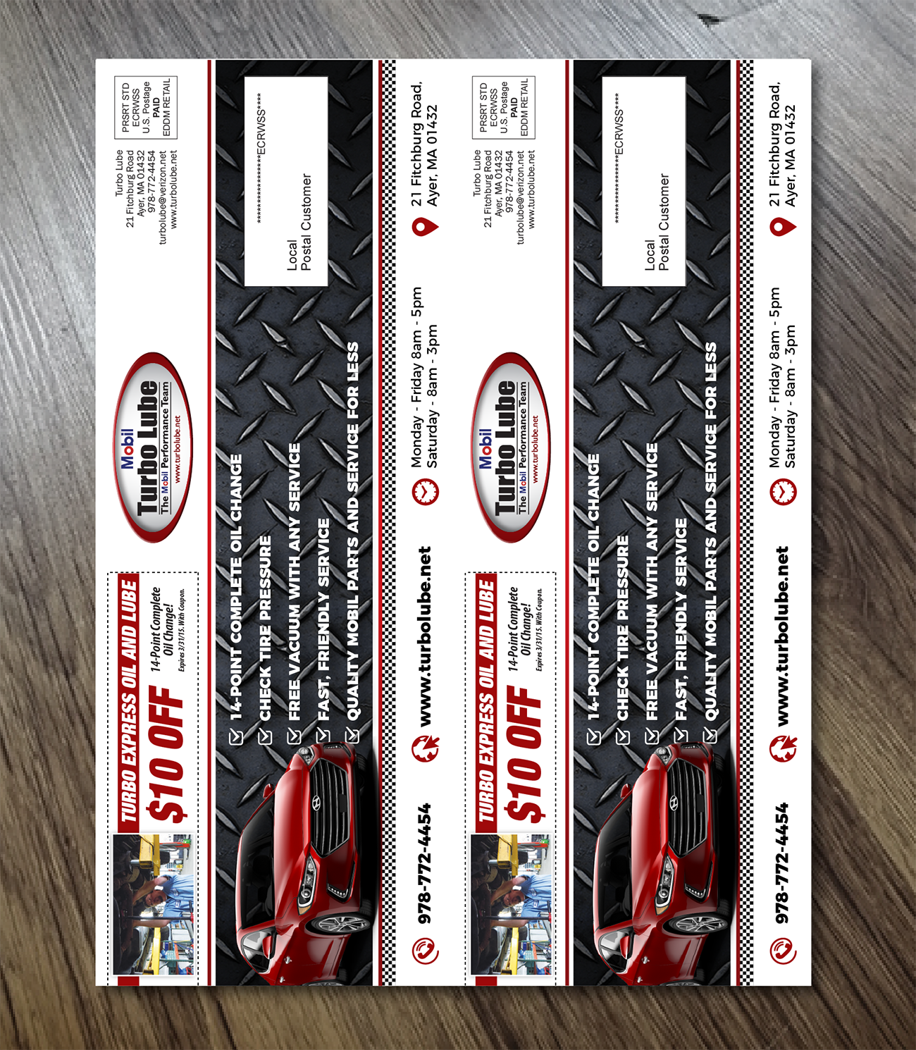 Postcard Design by Alexandar for Turbo Lube | Design #20110152