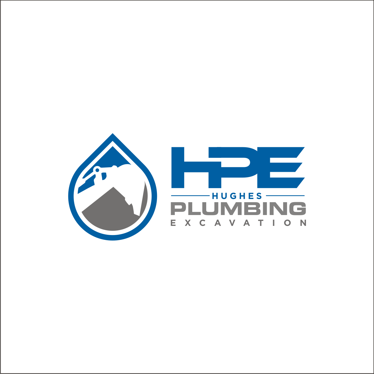 Logo Design by java land for Hughes Plumbing and Excavation | Design #20322199