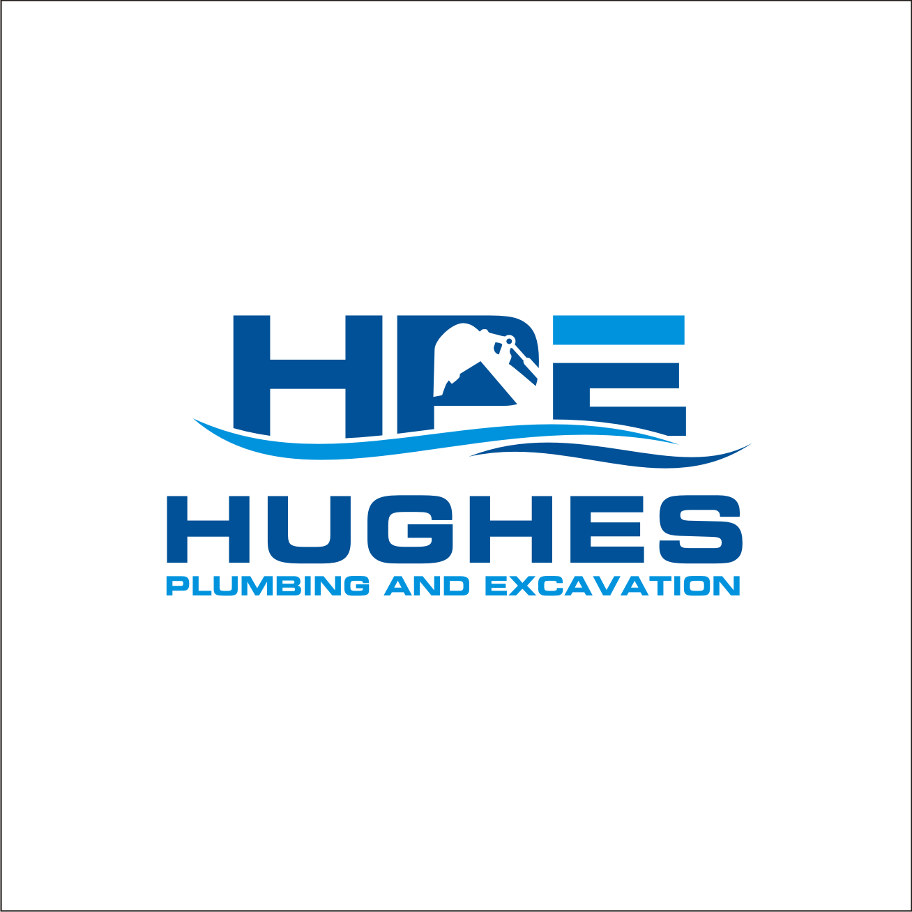 Logo Design by java land for Hughes Plumbing and Excavation | Design #20386188