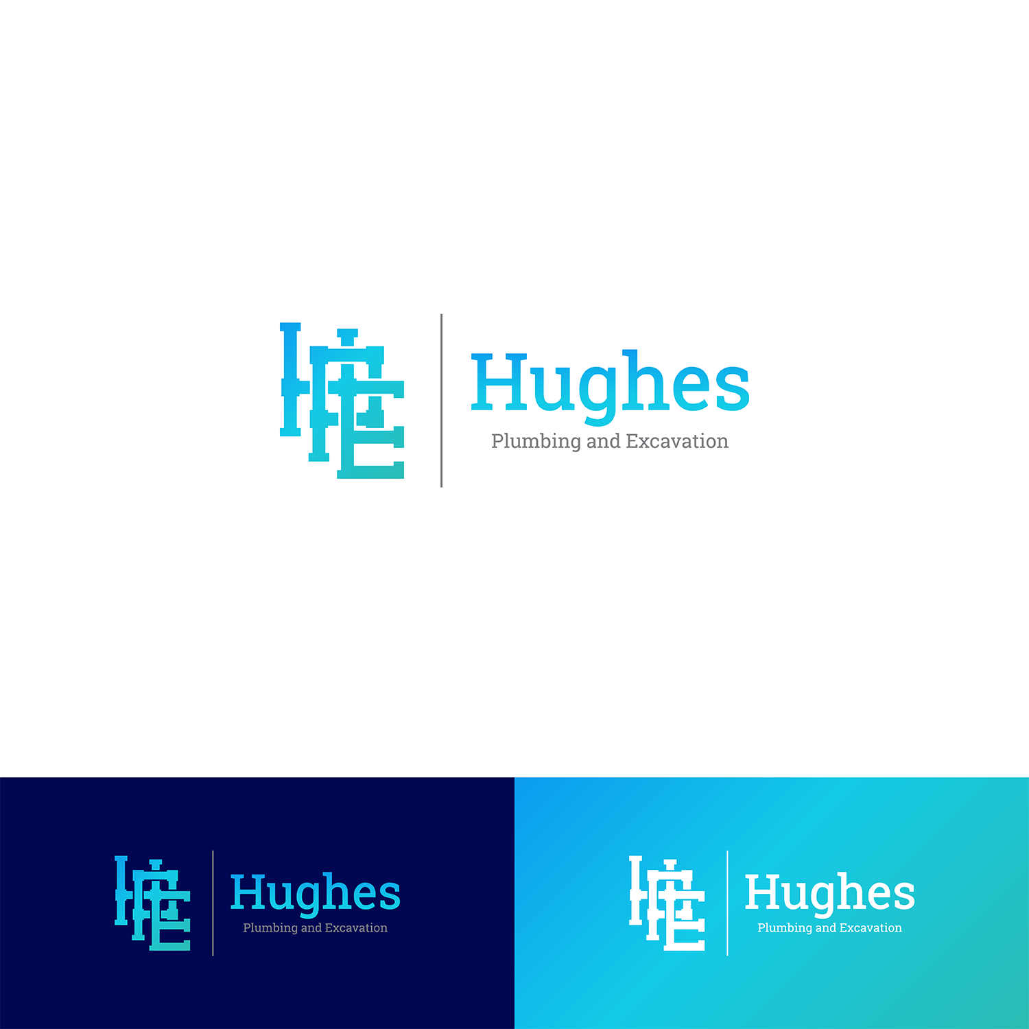 Logo Design by Omee for Hughes Plumbing and Excavation | Design #20712913