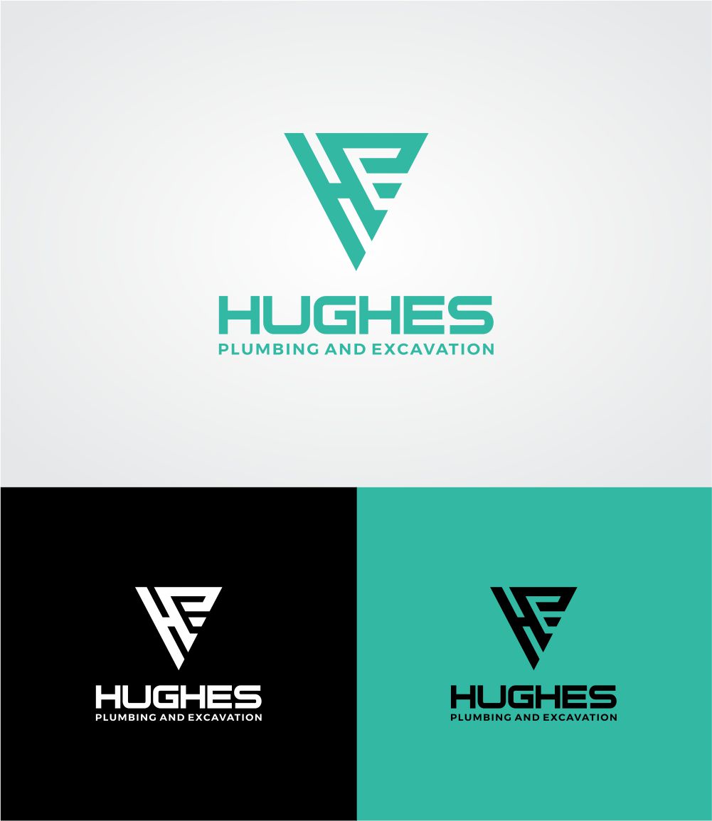 Logo Design by ace_art™ for Hughes Plumbing and Excavation | Design #20777860