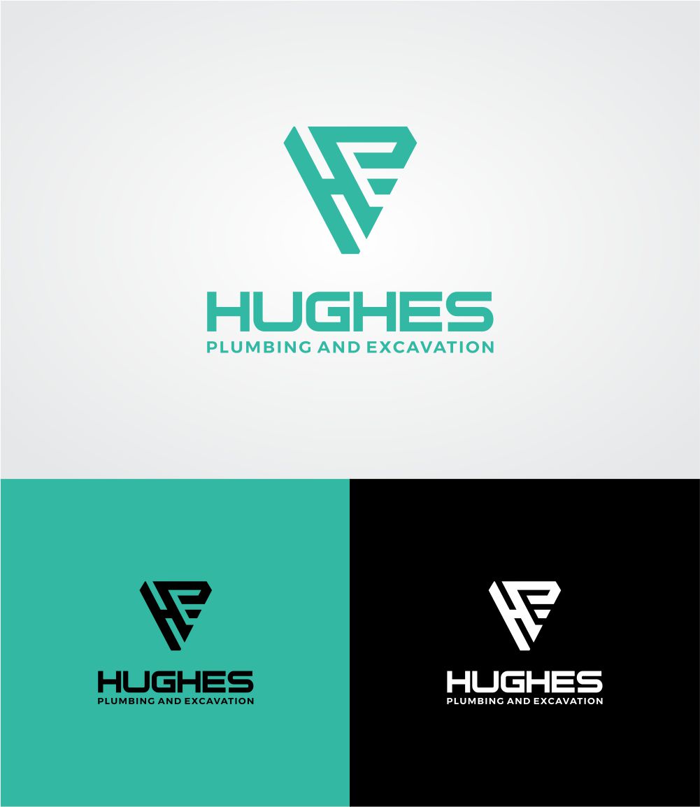 Logo Design by ace_art™ for Hughes Plumbing and Excavation | Design #20777861