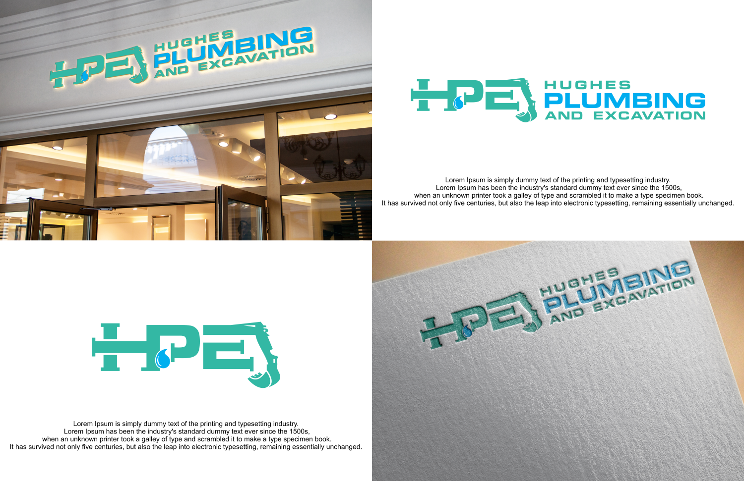 Logo Design by fatiyadesign for Hughes Plumbing and Excavation | Design #20357439