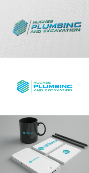 Logo Design by fatiyadesign for Hughes Plumbing and Excavation | Design: #20796849