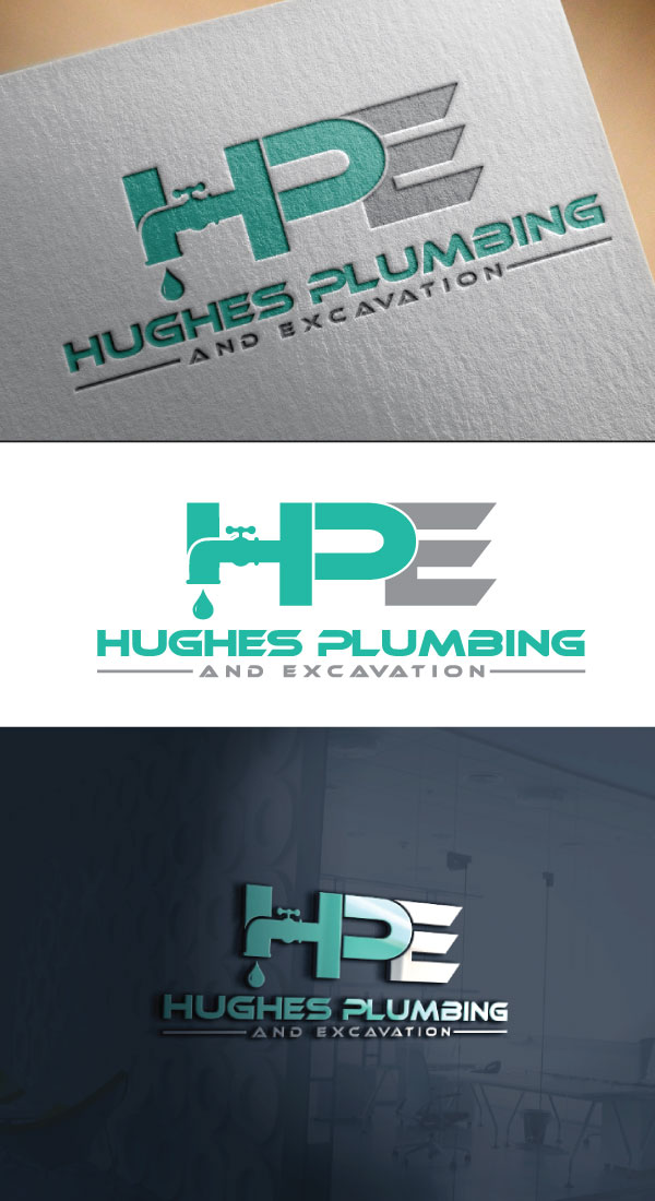 Logo Design by NEOTERIC for Hughes Plumbing and Excavation | Design #20116583