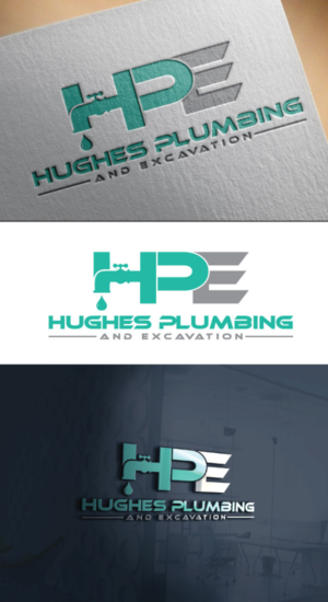 Logo Design by NEOTERIC for Hughes Plumbing and Excavation | Design: #20116583