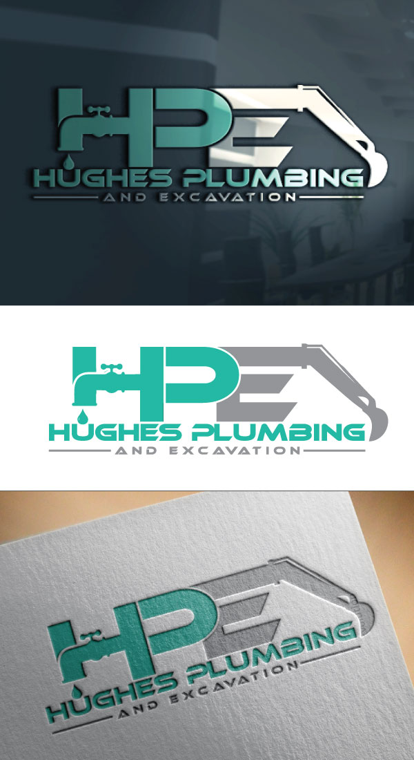 Logo Design by NEOTERIC for Hughes Plumbing and Excavation | Design #20164220