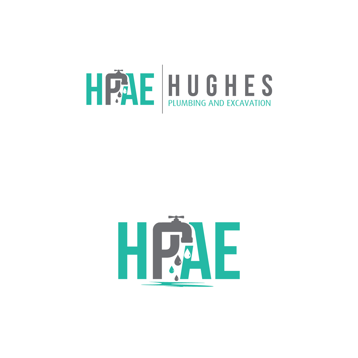 Logo Design by Maxo-Biz for Hughes Plumbing and Excavation | Design #20111374