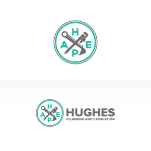 Logo-Design von Maxo-Biz für Hughes Plumbing and Excavation | Design: #20111375