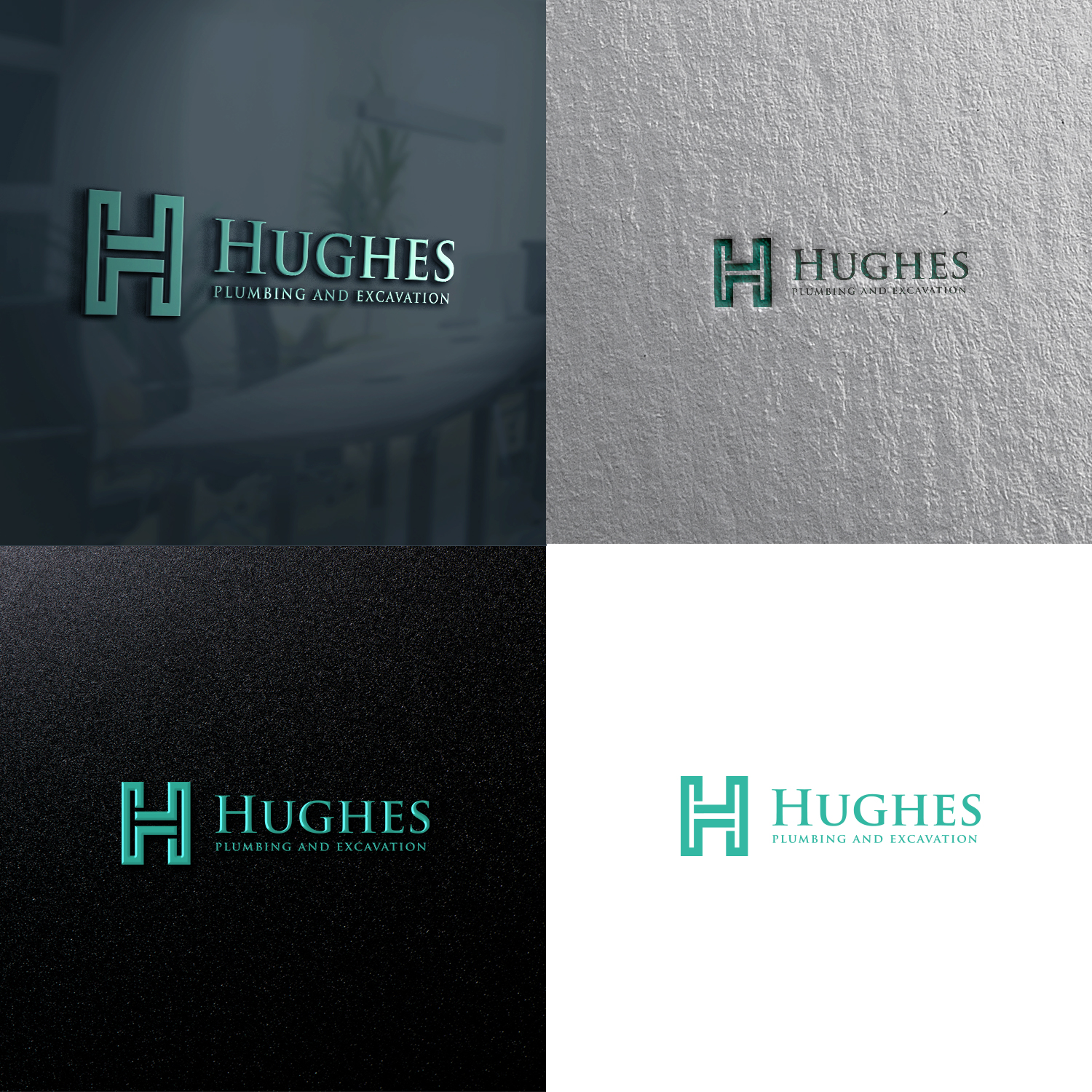 Logo Design by designmind78 for Hughes Plumbing and Excavation | Design #20118377