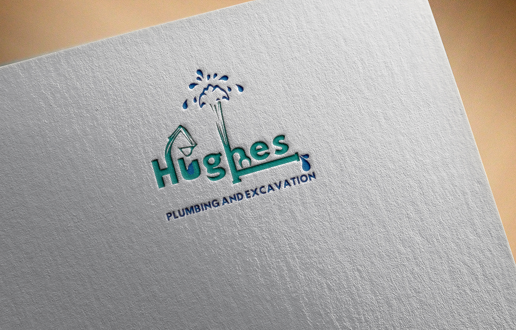 Logo Design by Rosaleen for Hughes Plumbing and Excavation | Design #20122621