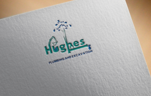 Logo Design by Rosaleen for Hughes Plumbing and Excavation | Design: #20122621