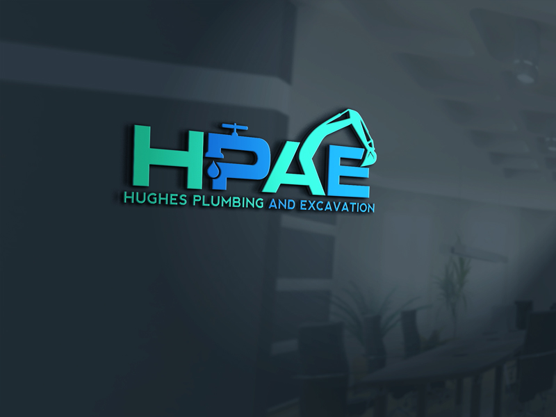 Logo Design by Artarmon Design for Hughes Plumbing and Excavation | Design #20108946