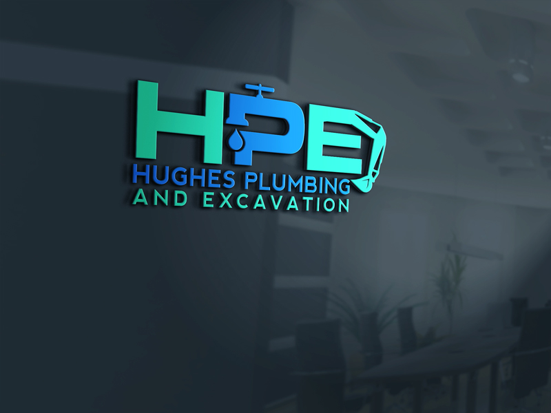 Logo Design by Artarmon Design for Hughes Plumbing and Excavation | Design #20151479