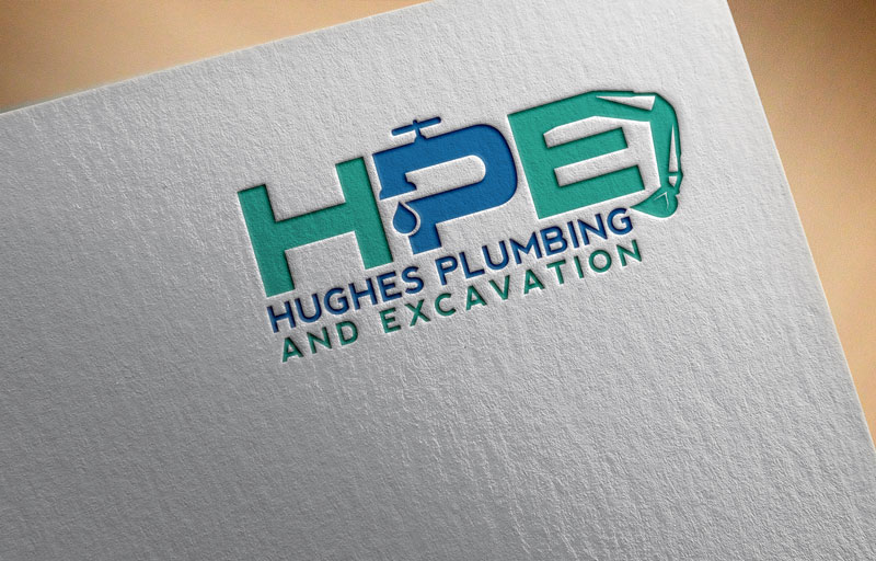 Logo Design by Artarmon Design for Hughes Plumbing and Excavation | Design #20151480