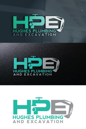 Logo Design by Artarmon Design for Hughes Plumbing and Excavation | Design: #20161656