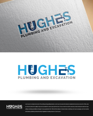 Logo Design by zingodesigns258 for Hughes Plumbing and Excavation | Design: #20121888