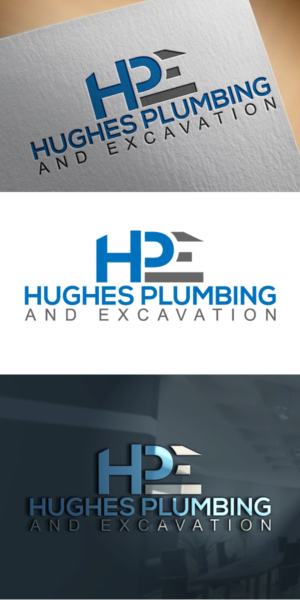Logo Design by manik 06 for Hughes Plumbing and Excavation | Design: #20128216