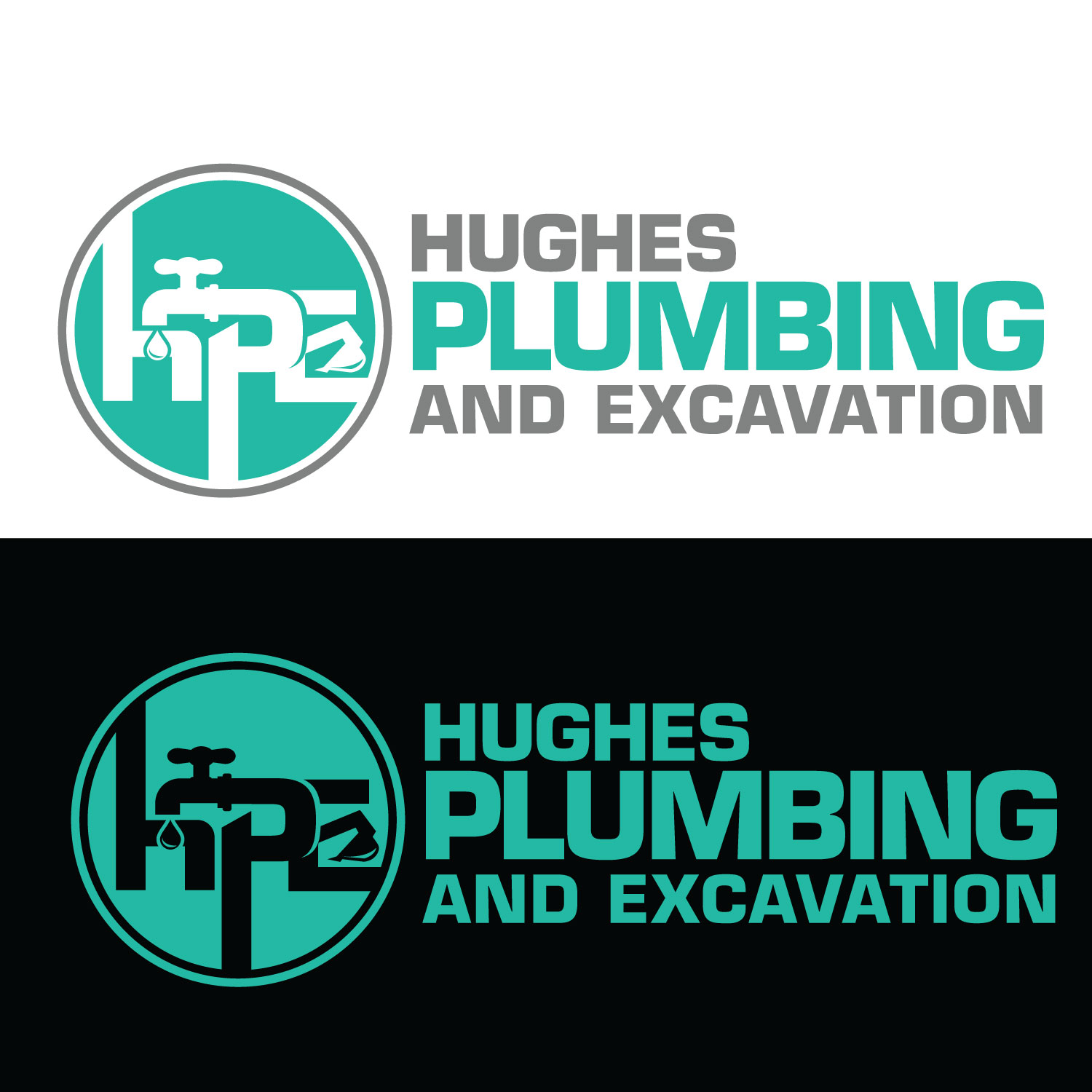 Logo-Design von sherman für Hughes Plumbing and Excavation | Design #20250657