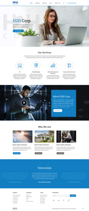 Diseño Wordpress por pb para h2h Corp | Diseño: #20123462