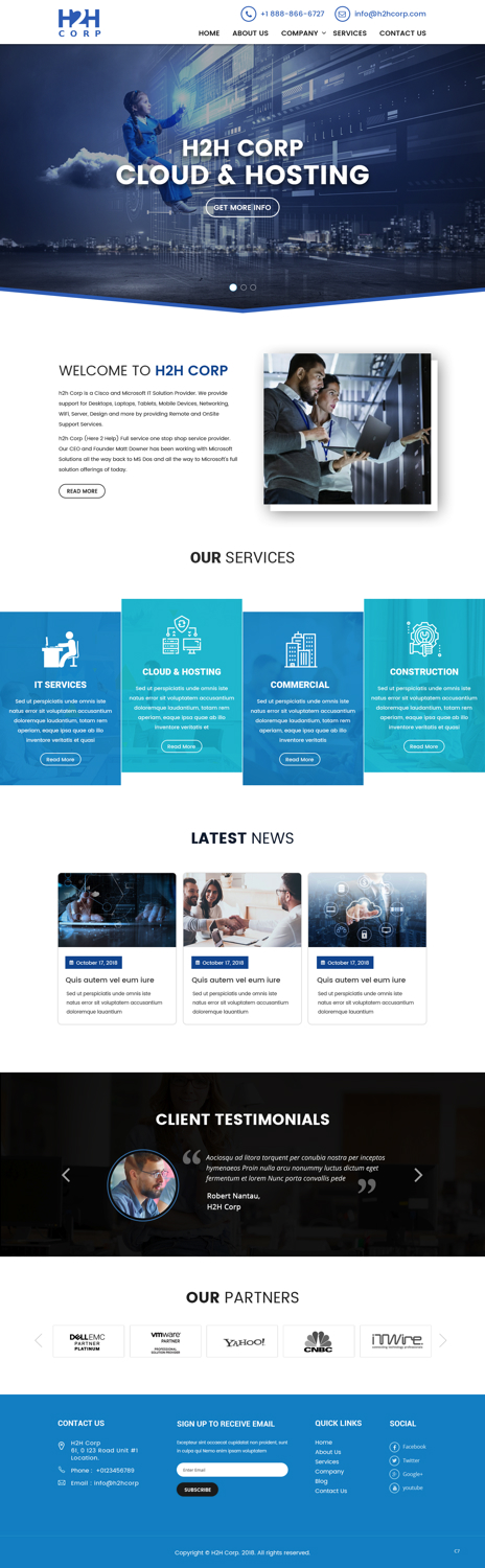 WordPress-Design von pb für h2h Corp | Design #20123463