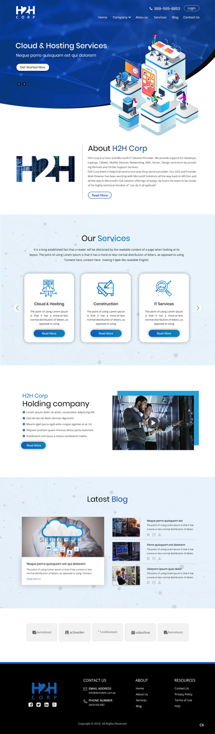 Diseño Wordpress por pb para h2h Corp | Diseño #20123464