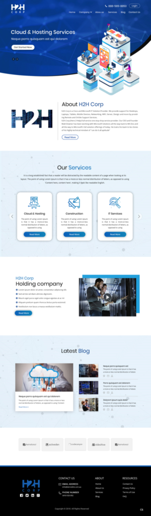 Diseño Wordpress por pb para h2h Corp | Diseño: #20123464