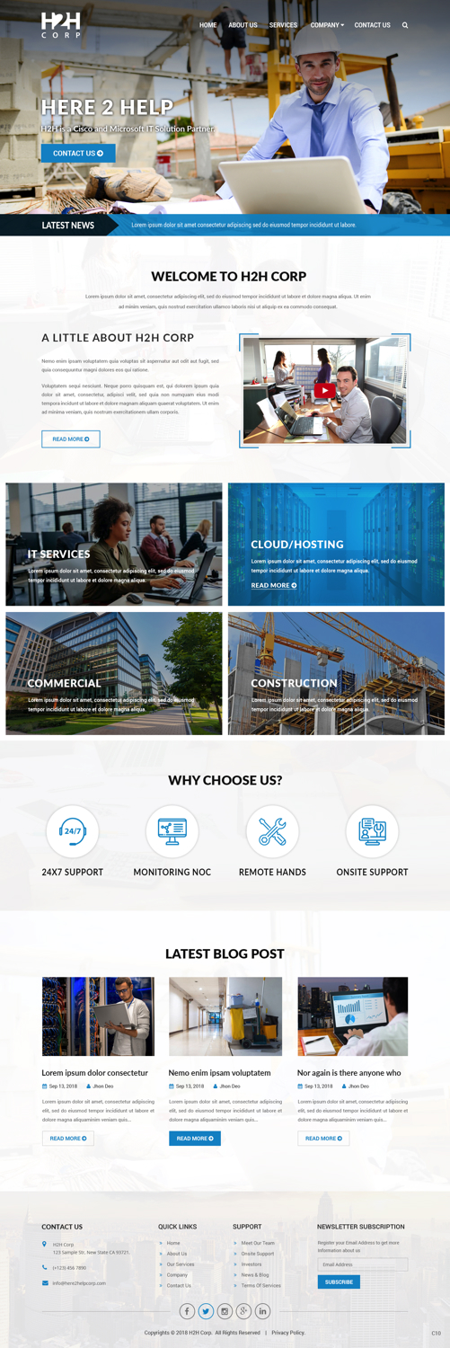 Diseño Wordpress por pb para h2h Corp | Diseño #20123471