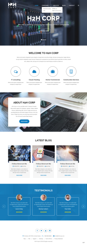 Diseño Wordpress por pb para h2h Corp | Diseño: #20123473