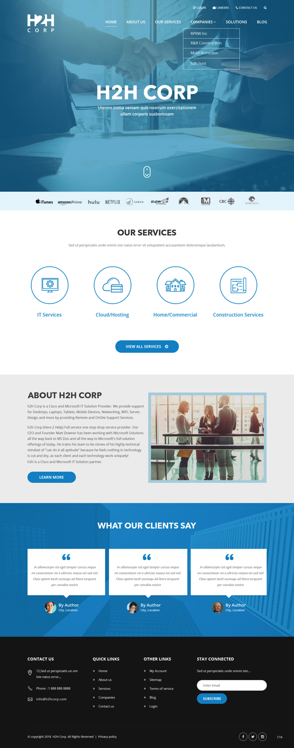 Diseño Wordpress por pb para h2h Corp | Diseño #20123474