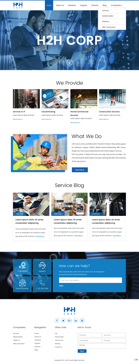 WordPress-Design von pb für h2h Corp | Design #20123483