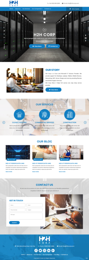 Diseño Wordpress por pb para h2h Corp | Diseño: #20123487
