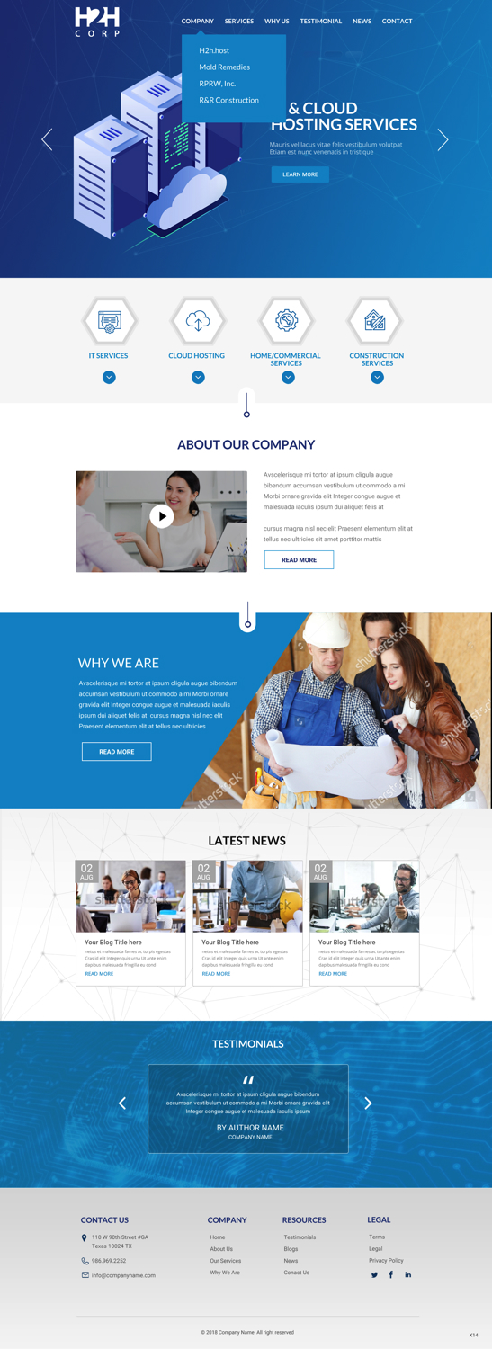 Diseño Wordpress por pb para h2h Corp | Diseño #20123492