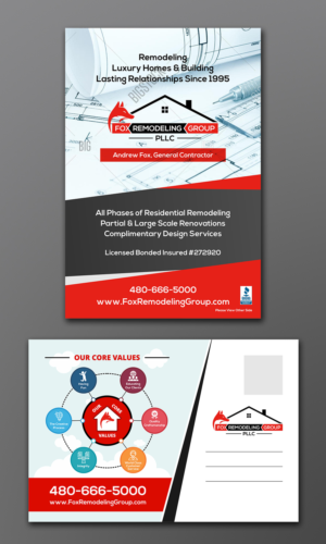 Fox Remodeling Group Postcard Design Project | Design de Carte Postale par ecorokerz