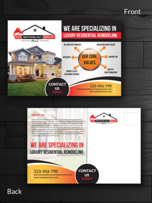 Fox Remodeling Group Postcard Design Project | Design de Carte Postale par innovative earth