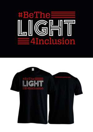 Create T-Shirt, Coffee Mug and Night Light Design for: #BeTheLight4Inclusion | Diseño de Camiseta por pecgi