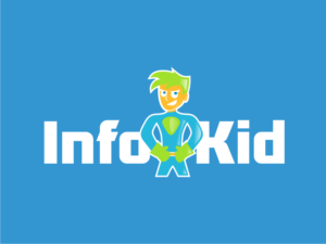 Hero image on landing page for website infokids.com.au | Graphic Design by R16