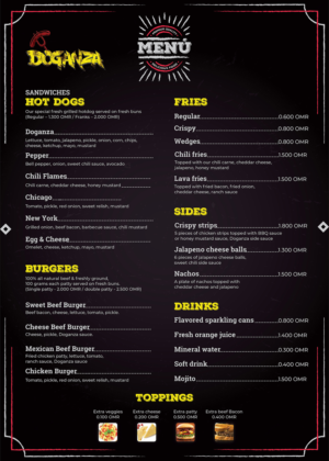 Menu Design by PavanPrajapati for this project | Design: #20156297