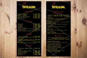 Menu Design by dizajnm