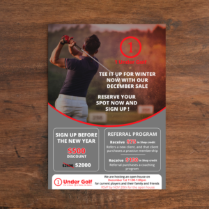 Word document advertising our end of the year specials | Word Template Design by JanuXart