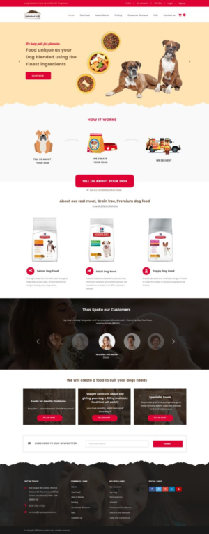 Web Site Mock Up's  for a Dog Food Business | Web-Design von WebPixel