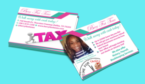 File your income taxes and walk away with cash today. direct mailer campaign | Diseño de Postal por Petter Goms
