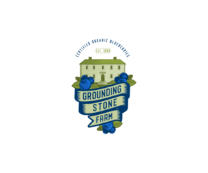 Grounding Stone Farm, Certified Organic Blueberries | Logo-Design von VGB