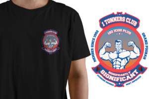  (Main text) 1 Tonners Club (secondary Text ) Significantly Significant | T-shirt Design by SAI DESIGNS
