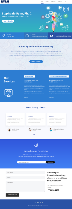 Diseño Web por  Artman para Ryan Education Consulting LLC | Diseño: #20187190