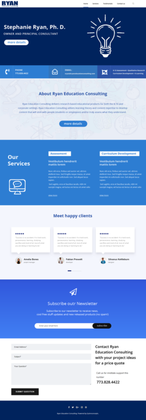 Web Design by  Artman for Ryan Education Consulting LLC | Design: #20188399