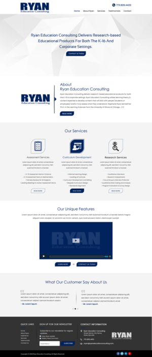 Diseño Web por HarmiDesigning para Ryan Education Consulting LLC | Diseño: #20170468
