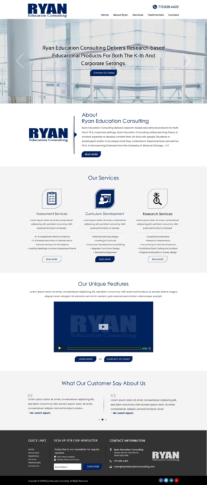 Diseño Web por HarmiDesigning para Ryan Education Consulting LLC | Diseño: #20170469